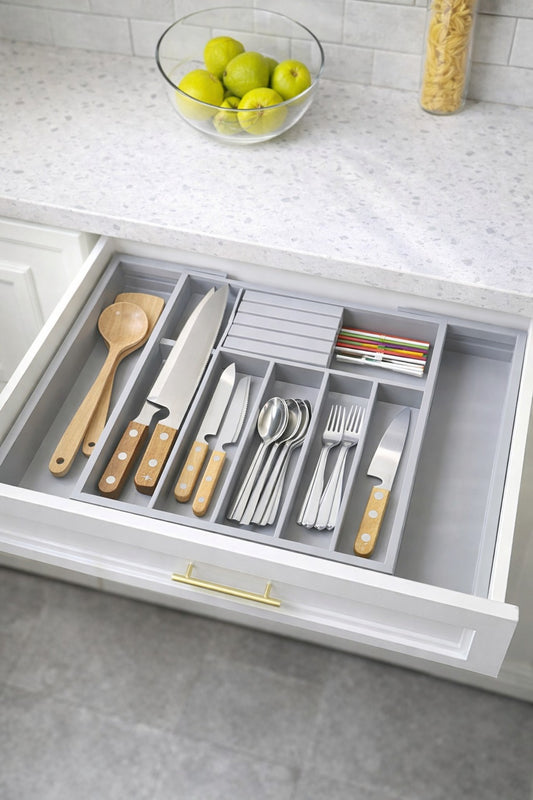 Cajon para cubiertos Madera + Soporte de Cuchillos