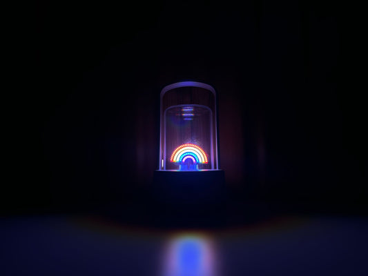 Farol a pilas arcoiris
