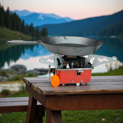 Cocina de camping cuadrada a gas
