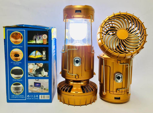 Farol Mod: GSH-9299 con Ventilador Panel Solar y Entrada USB