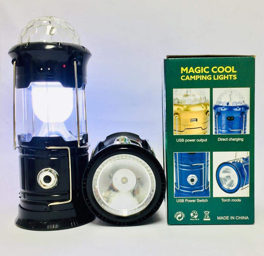 FAROL PLEGABLE C/LUCES COLORES RECARGABLE Y ENTRADA USB