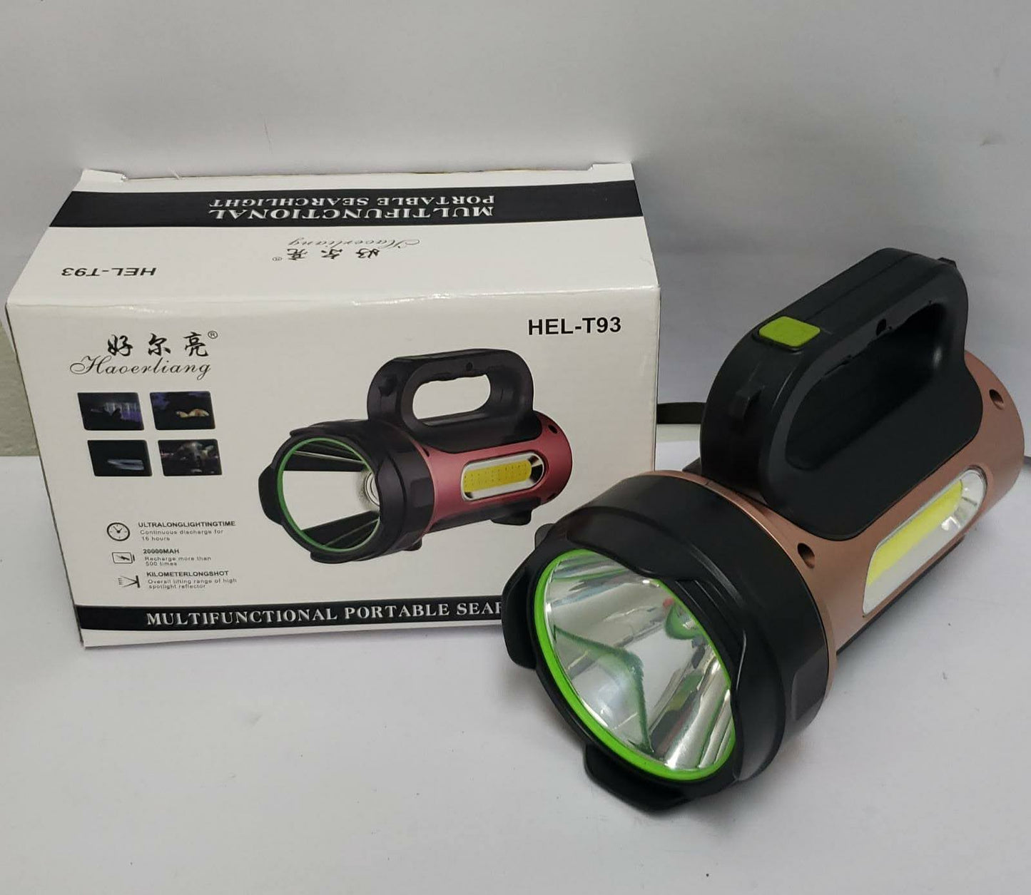 Linterna con Mango HEL-T93 Función Power Bank