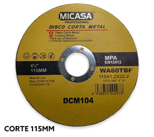 DISCO CORTA METAL 115*1.2*22.2 MICASA