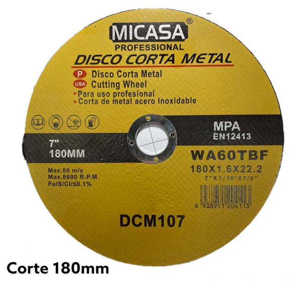 DISCO CORTA METAL 180*1.6*22.2 MICASA