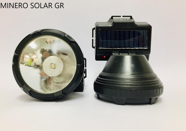 LINTERNA MINERO SOLAR Y RECARGABLE