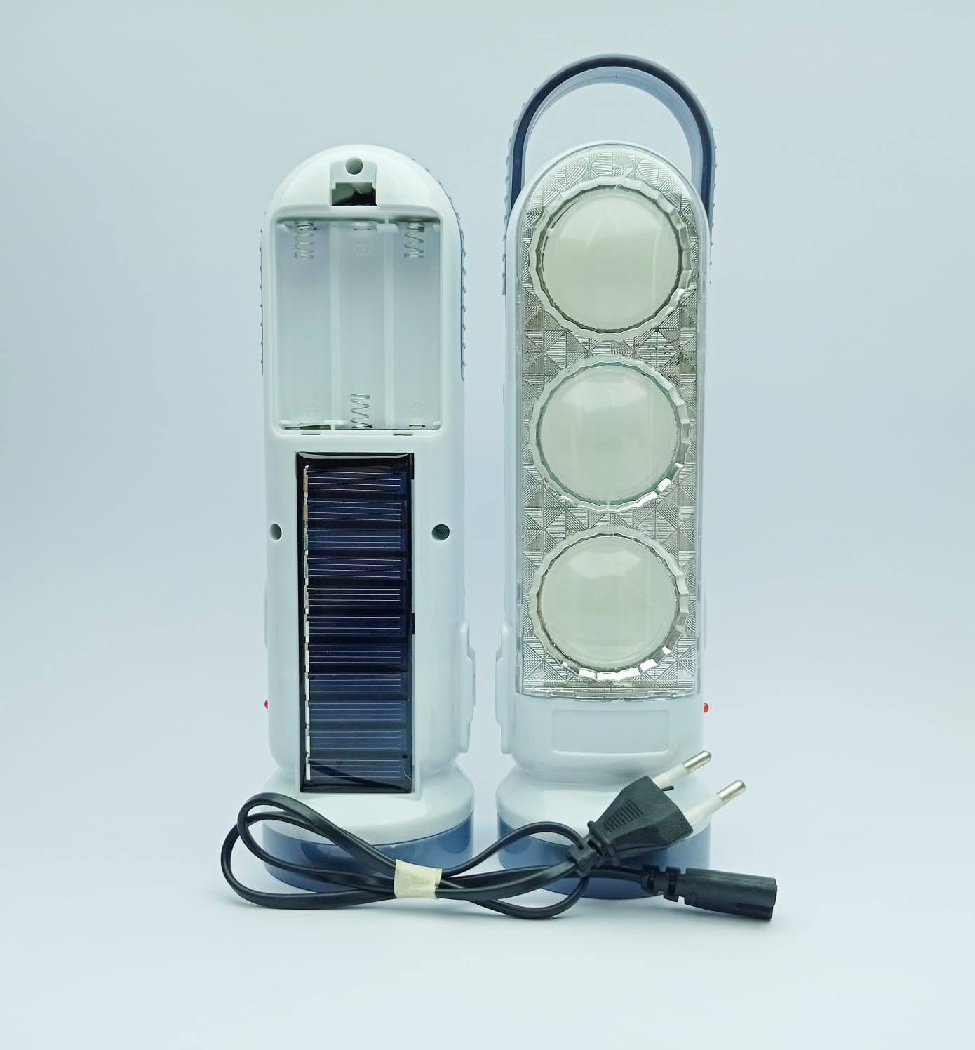 LINTERNA A PILA CON PANEL SOLAR Y RECARGABLE
